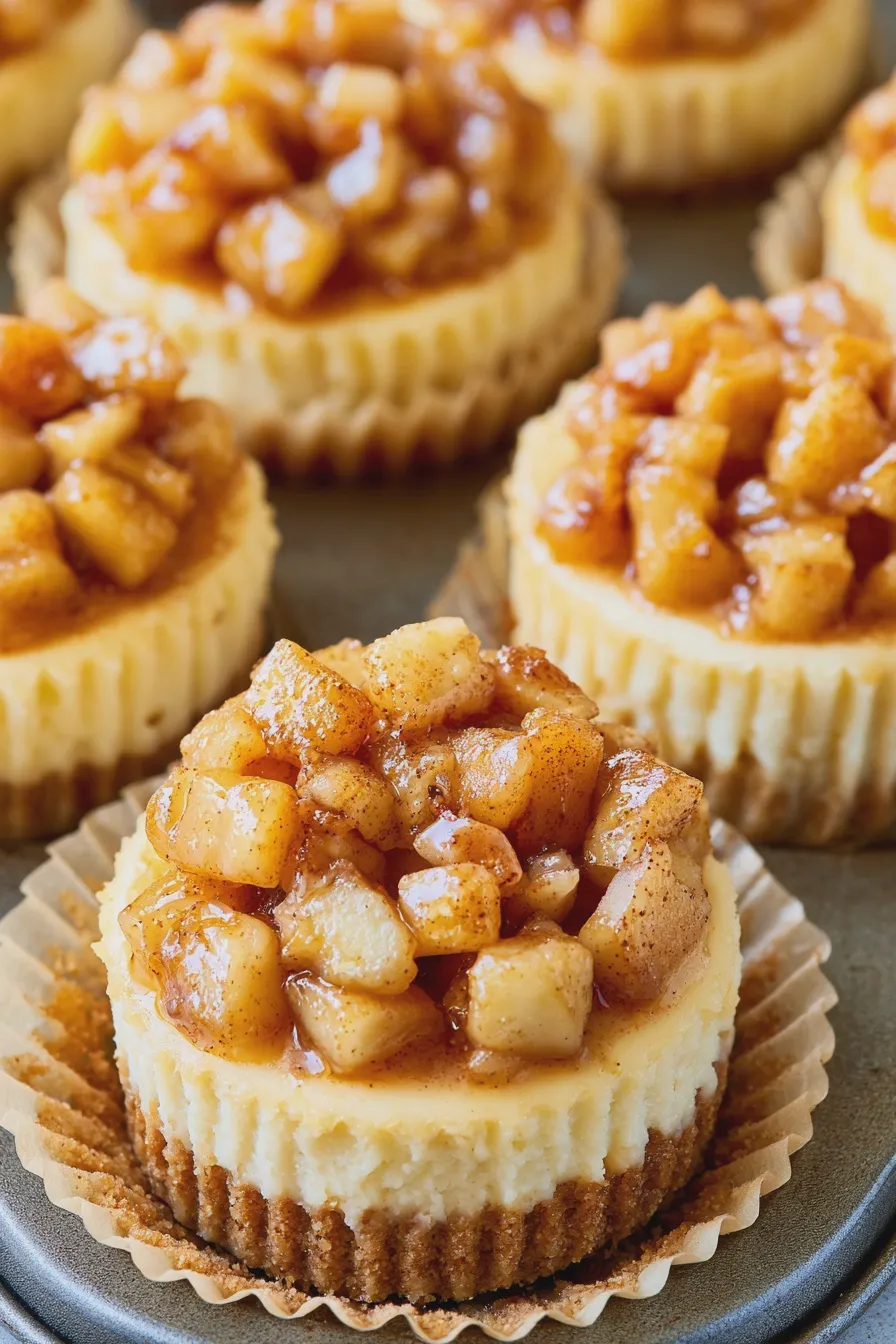 mini apple cheesecakes
