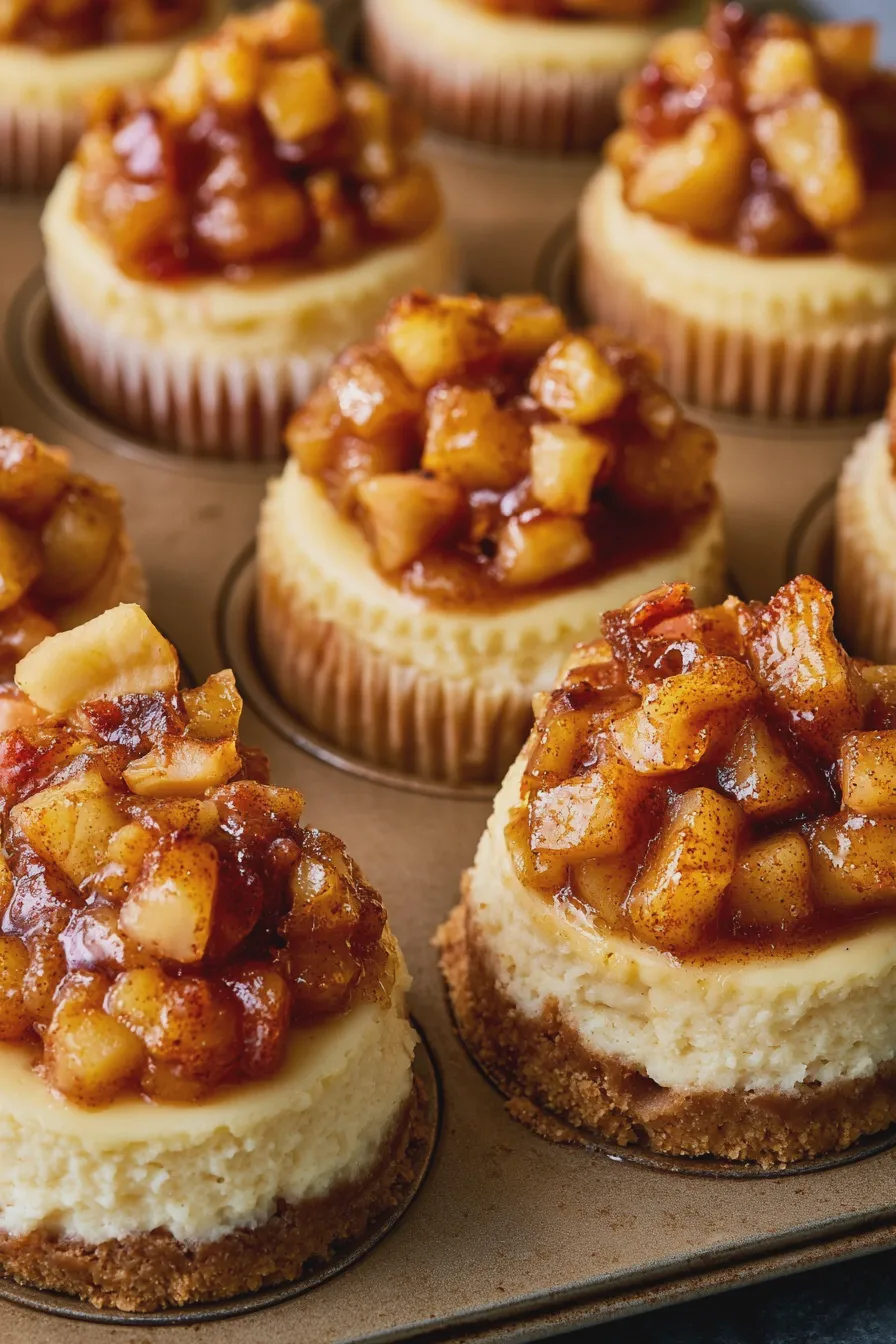 mini apple cheesecakes