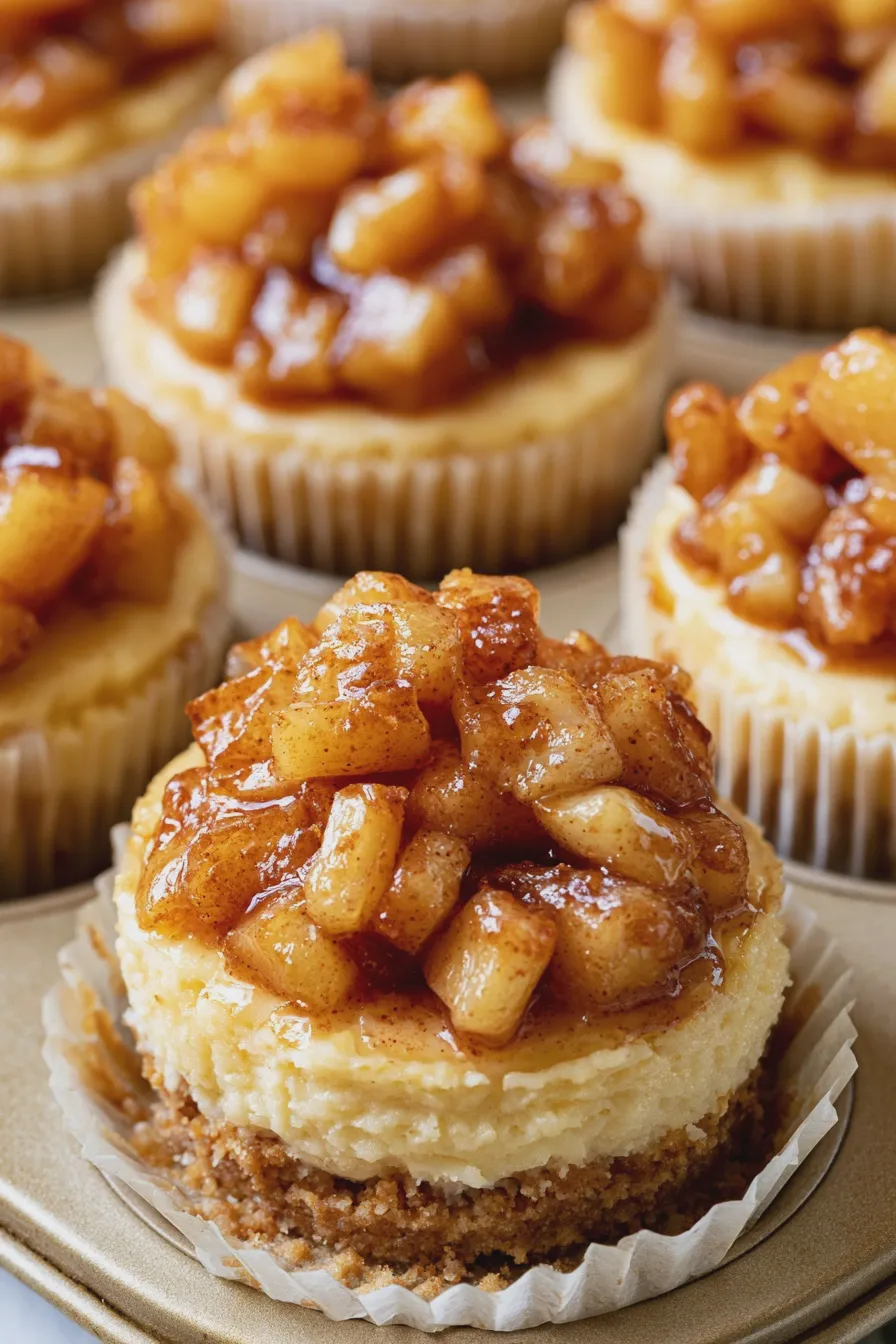 mini apple cheesecakes