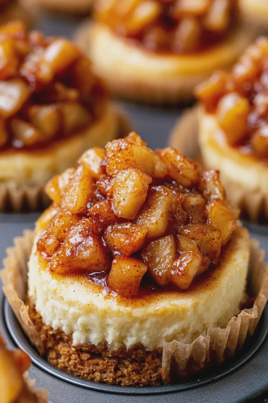 mini apple cheesecakes