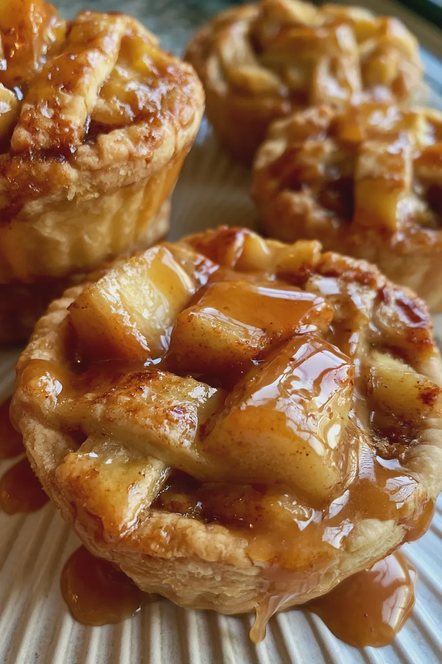 mini caramel apple pies