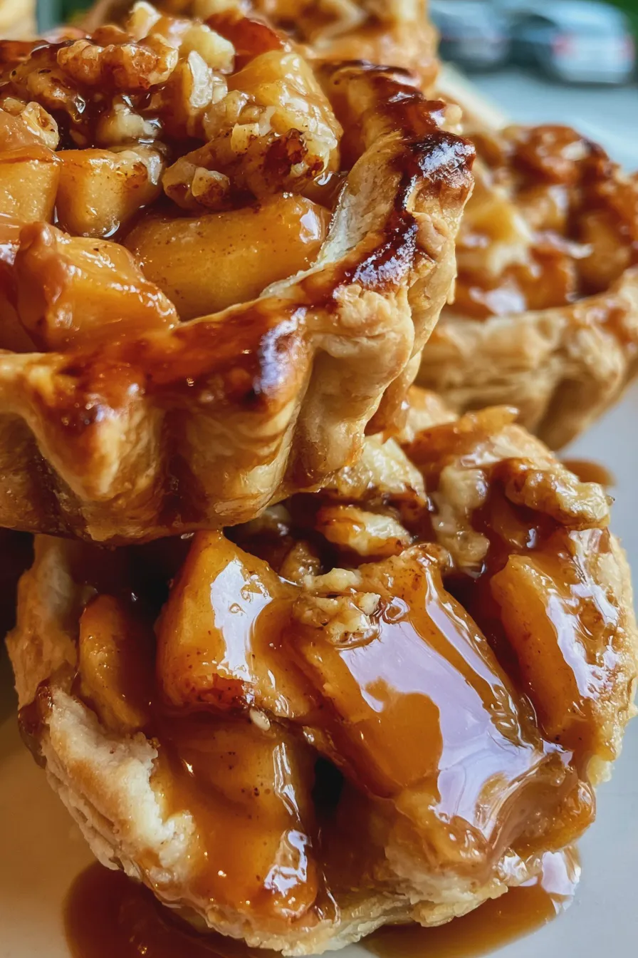 mini caramel apple pies