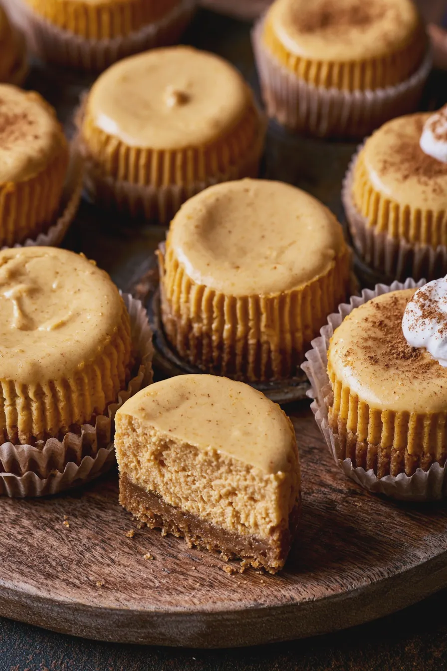 mini pumpkin cheesecakes