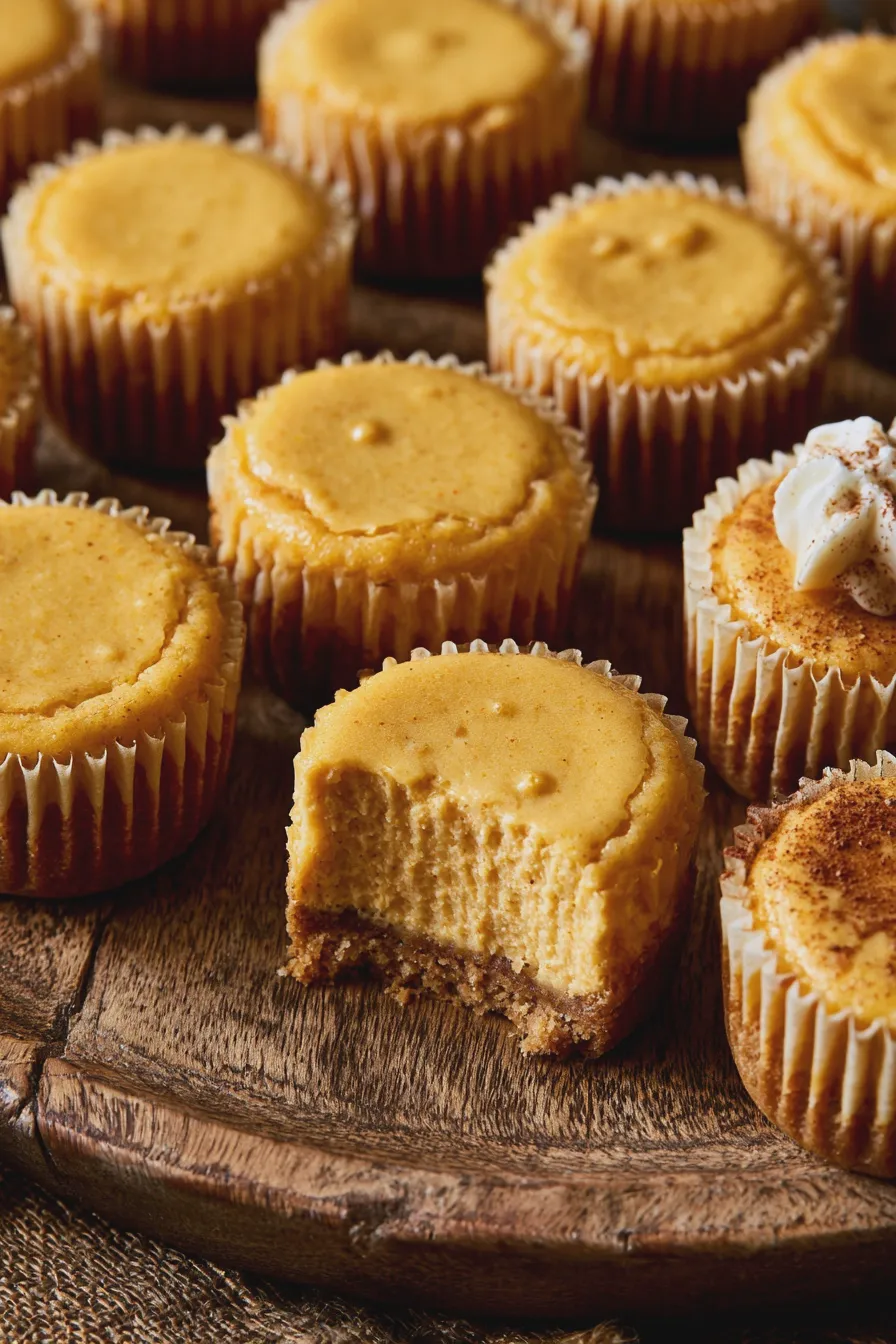 mini pumpkin cheesecakes