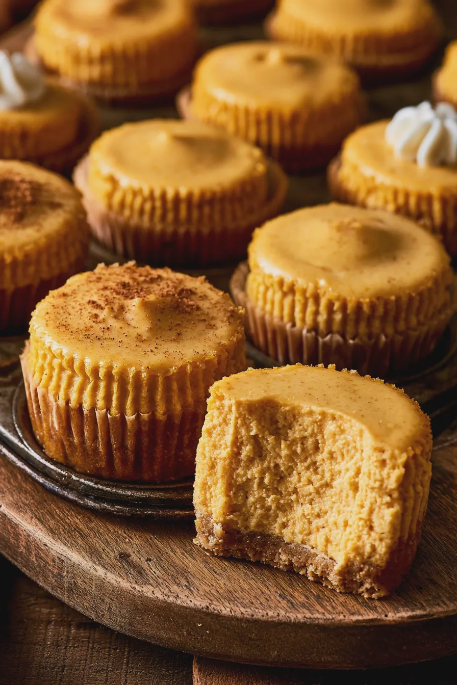 mini pumpkin cheesecakes