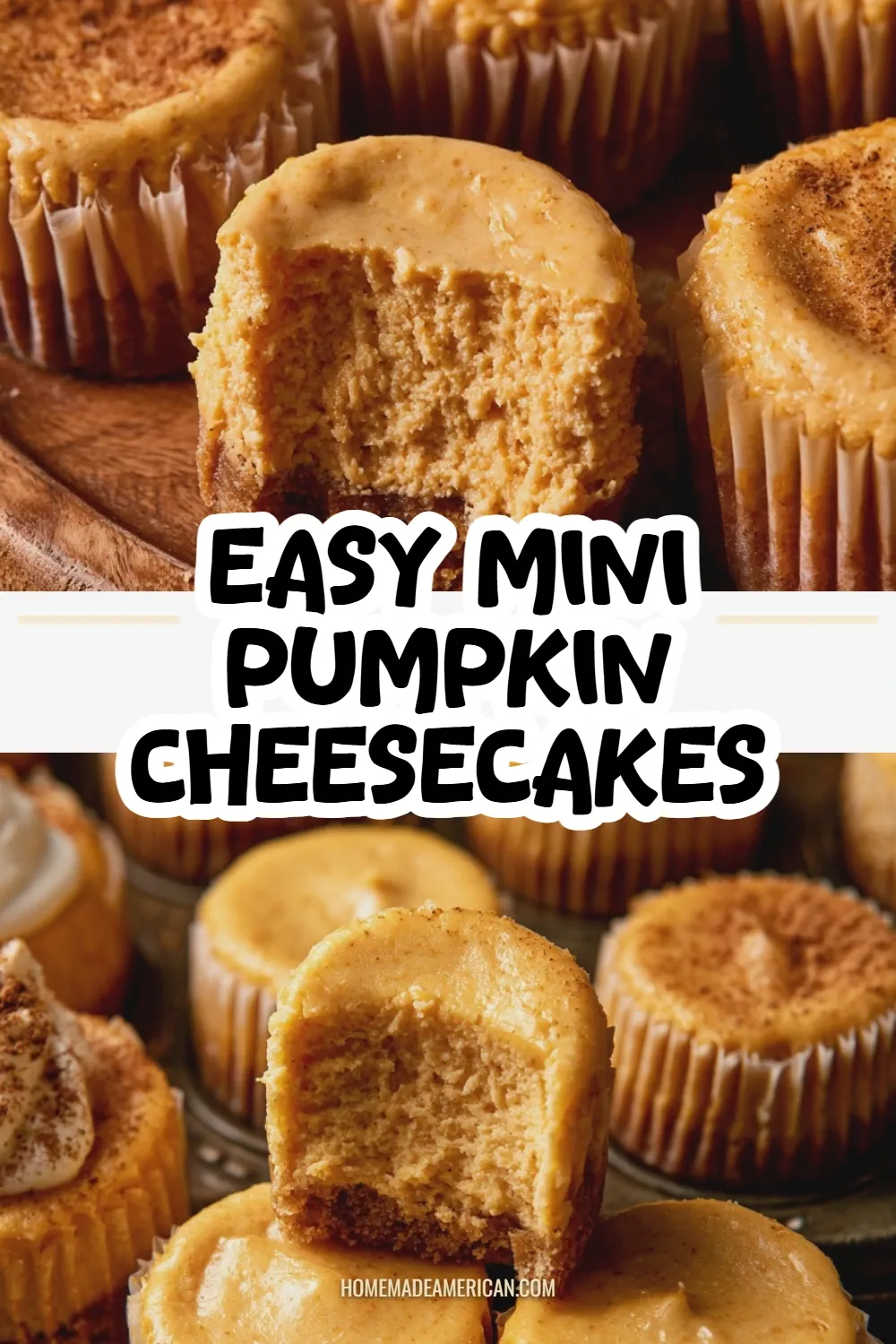 mini pumpkin cheesecakes
