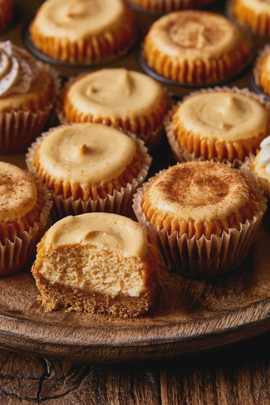 mini pumpkin cheesecakes