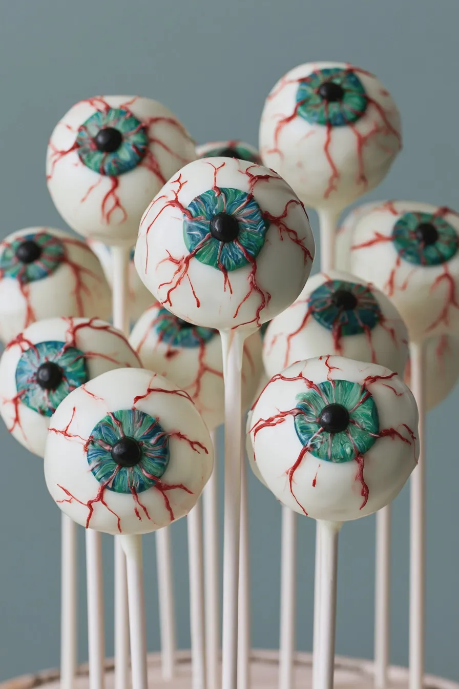 monster eye cake pops