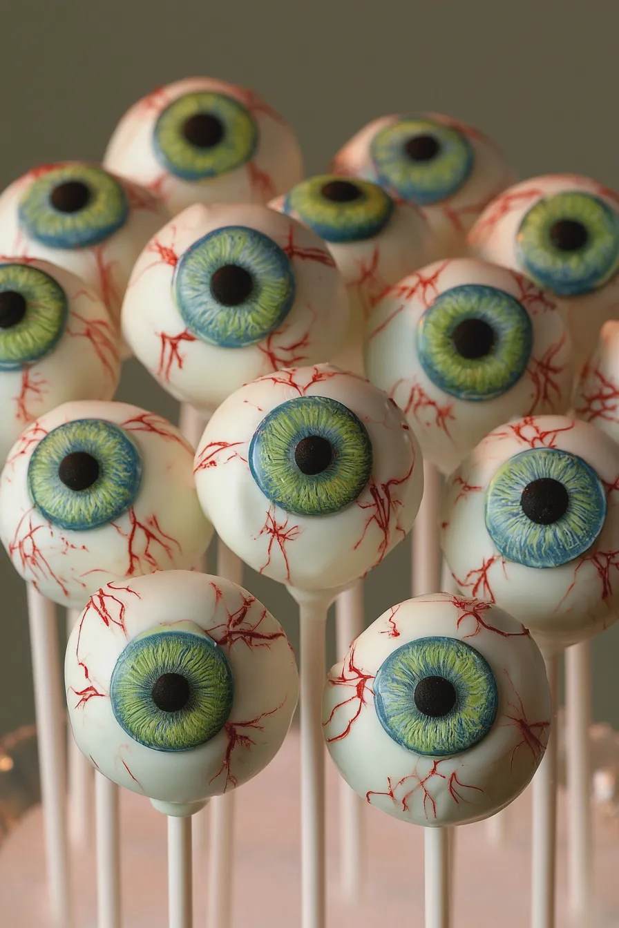 monster eye cake pops