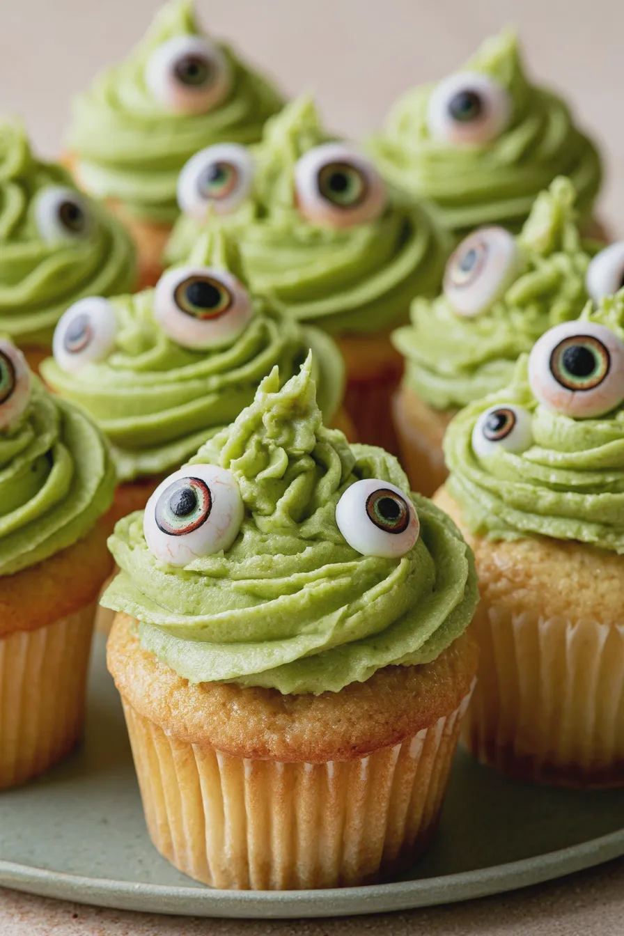 monster eye cupcakes