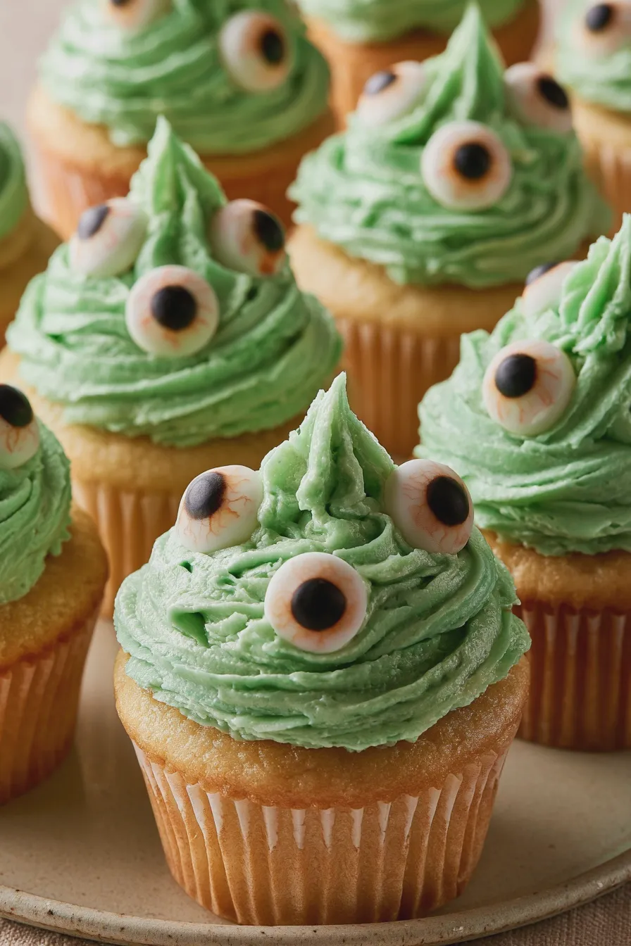 monster eye cupcakes