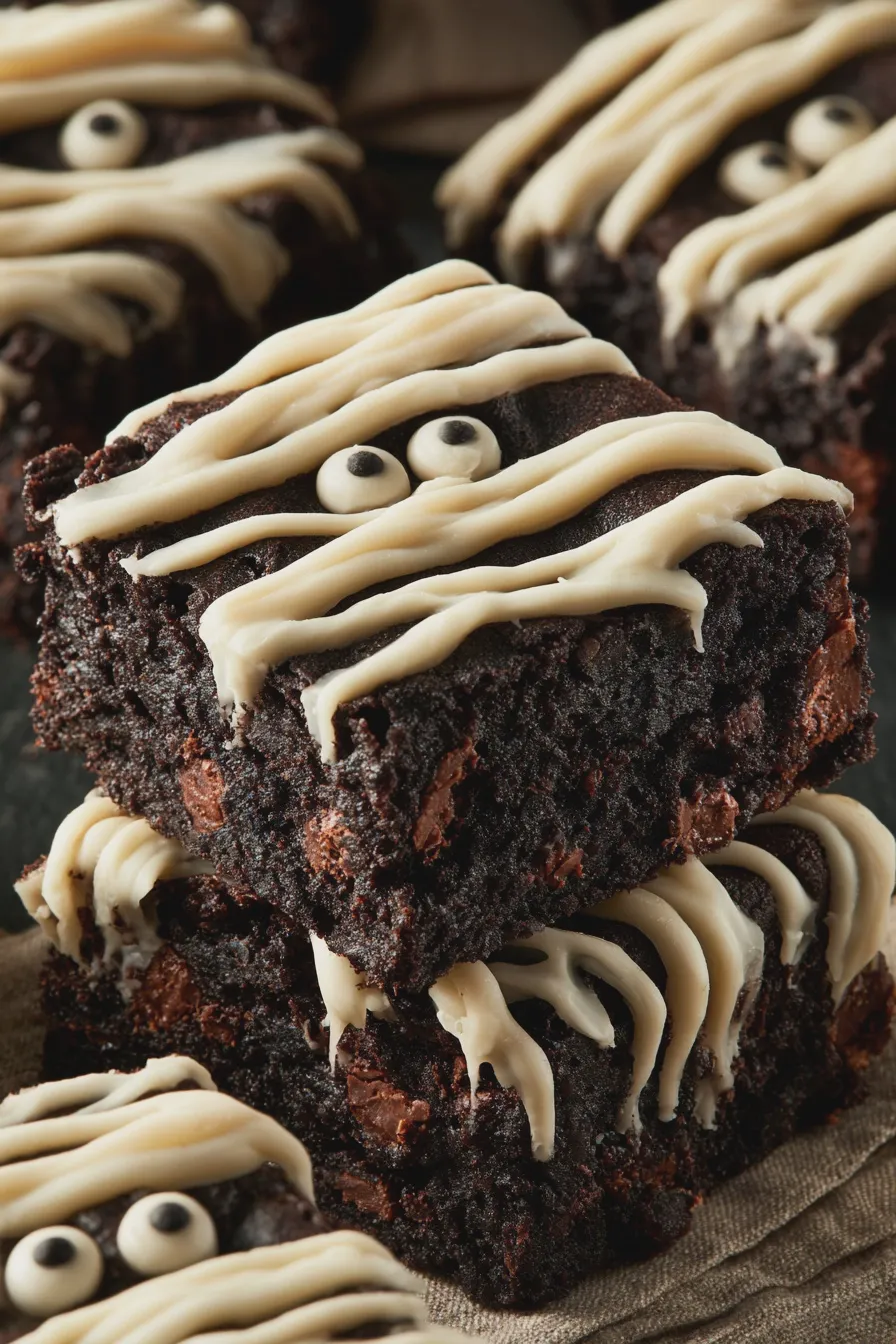 mummy brownies Recipe 4 mummy brownies