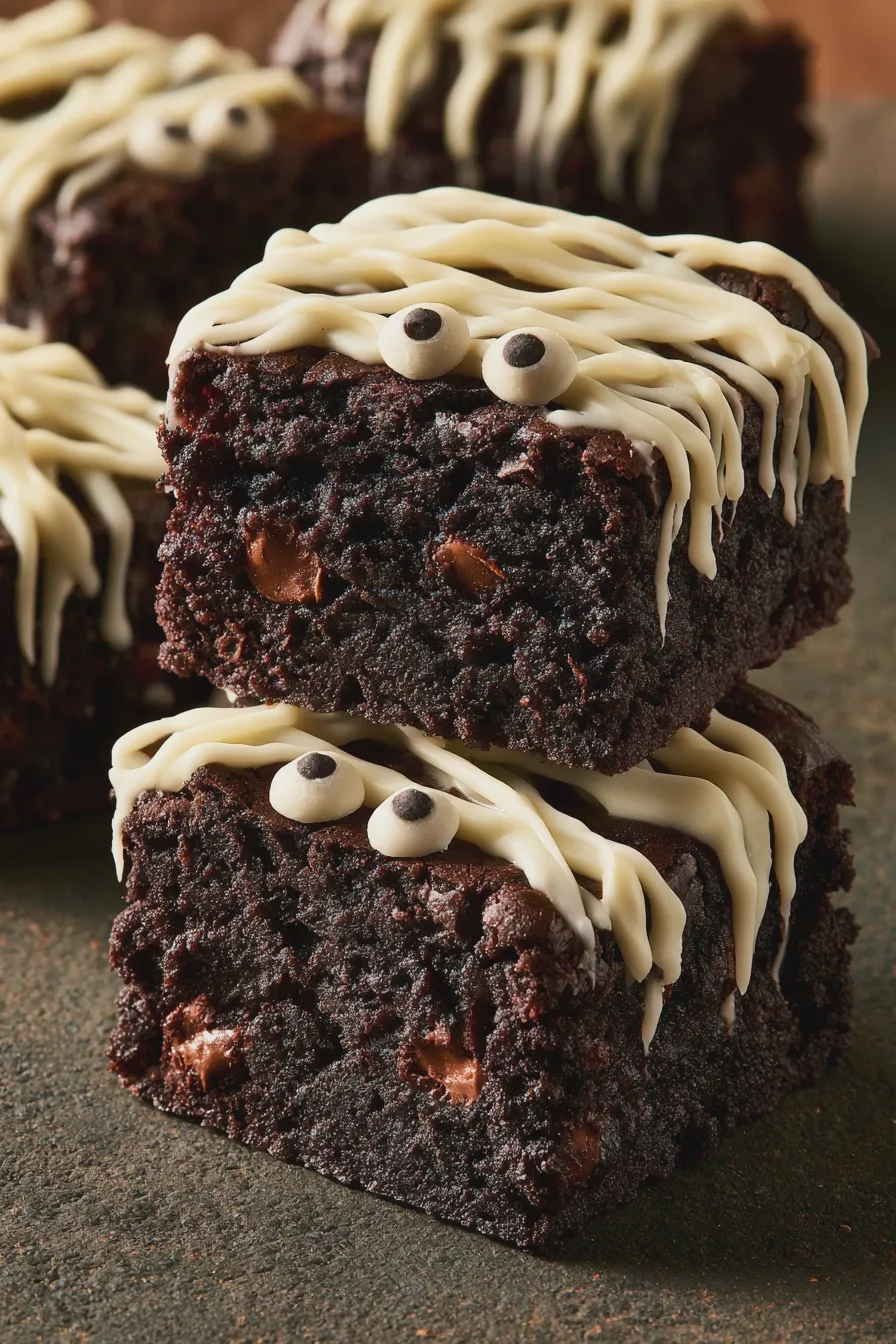 mummy brownies Recipe 3 mummy brownies