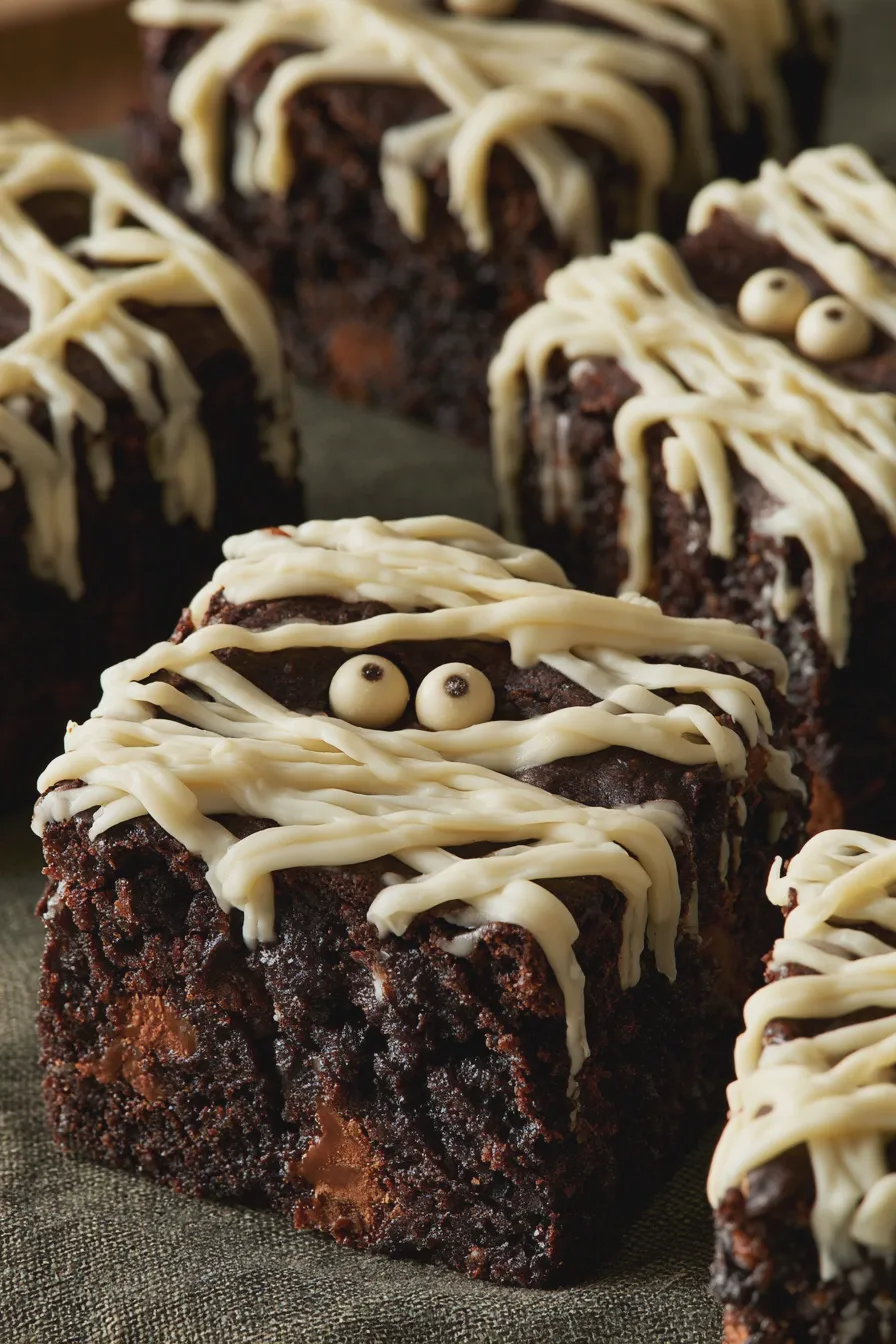 mummy brownies Recipe 2 mummy brownies