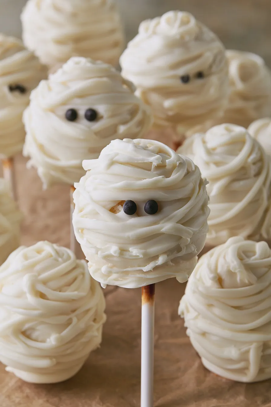 mummy cake pops Recipe 2 mummy cake pops