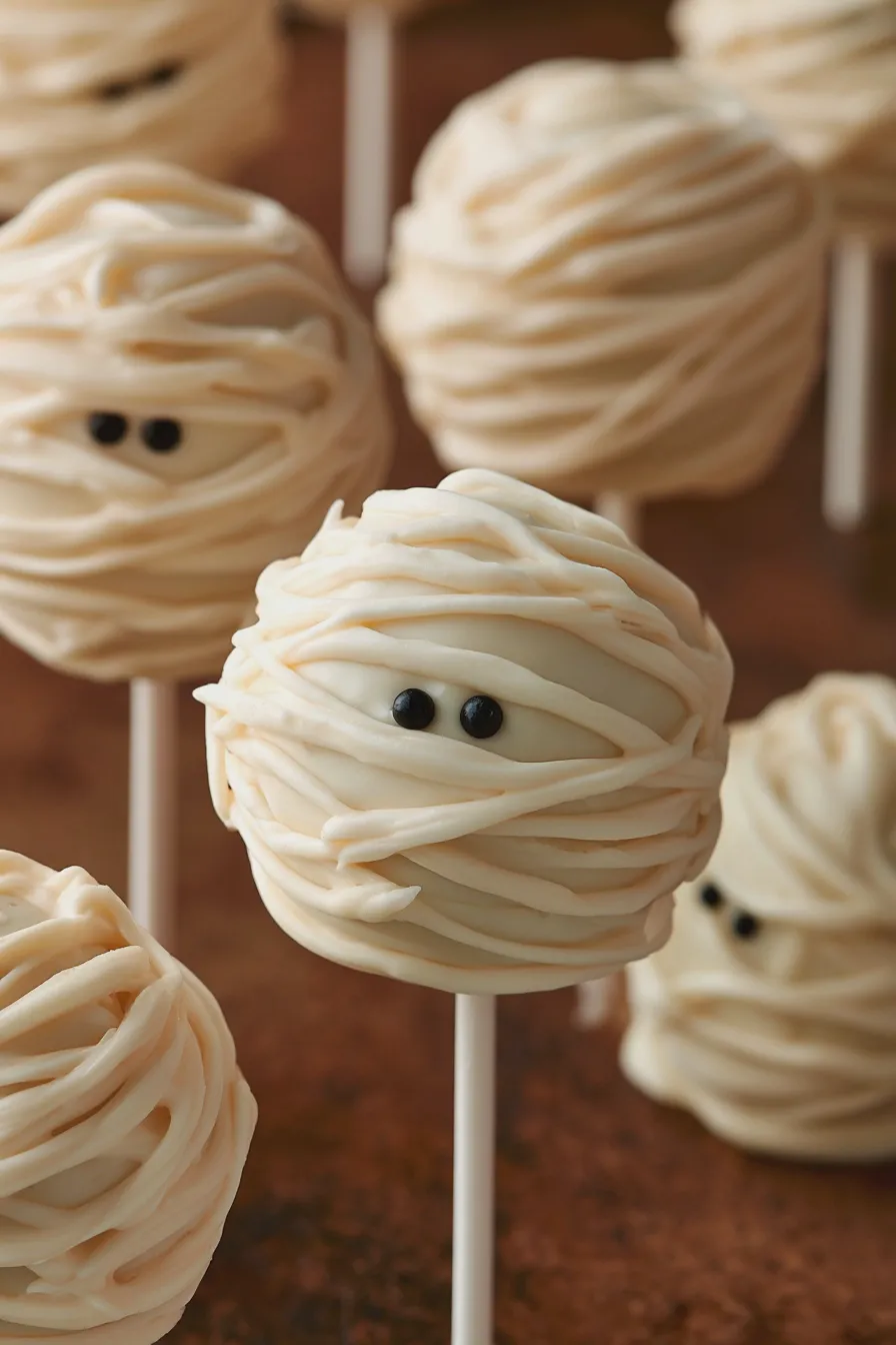 mummy cake pops Recipe 3 mummy cake pops