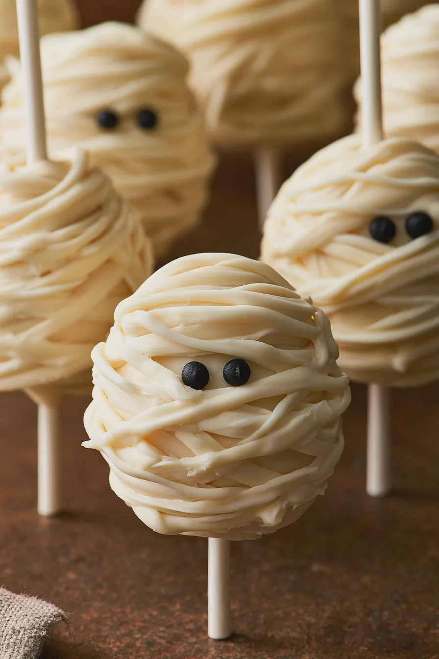 mummy cake pops Recipe 1 mummy cake pops