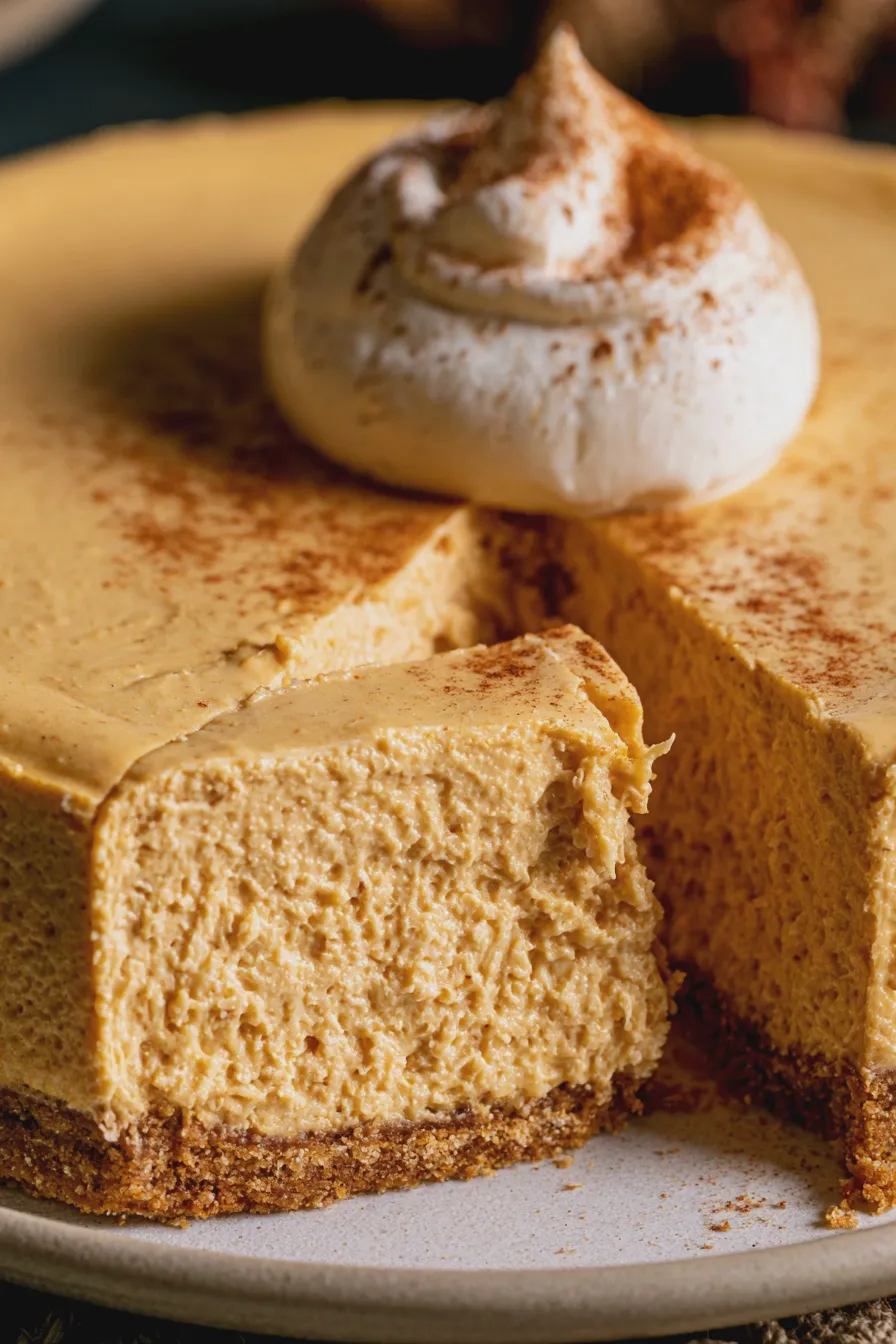 No Bake Pumpkin Cheesecake