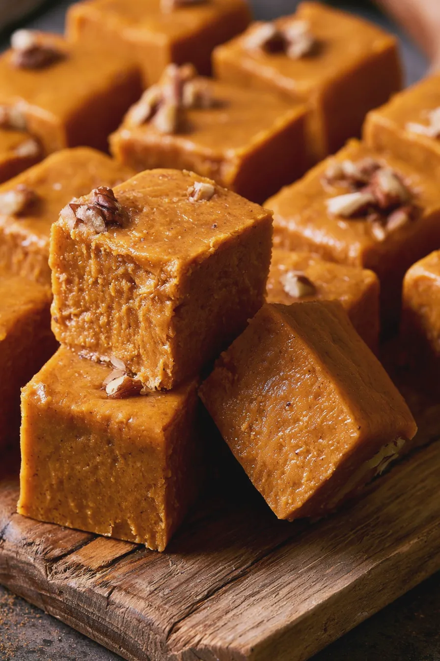 no bake pumpkin fudge