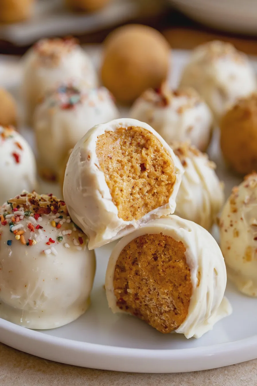 no bake pumpkin truffles