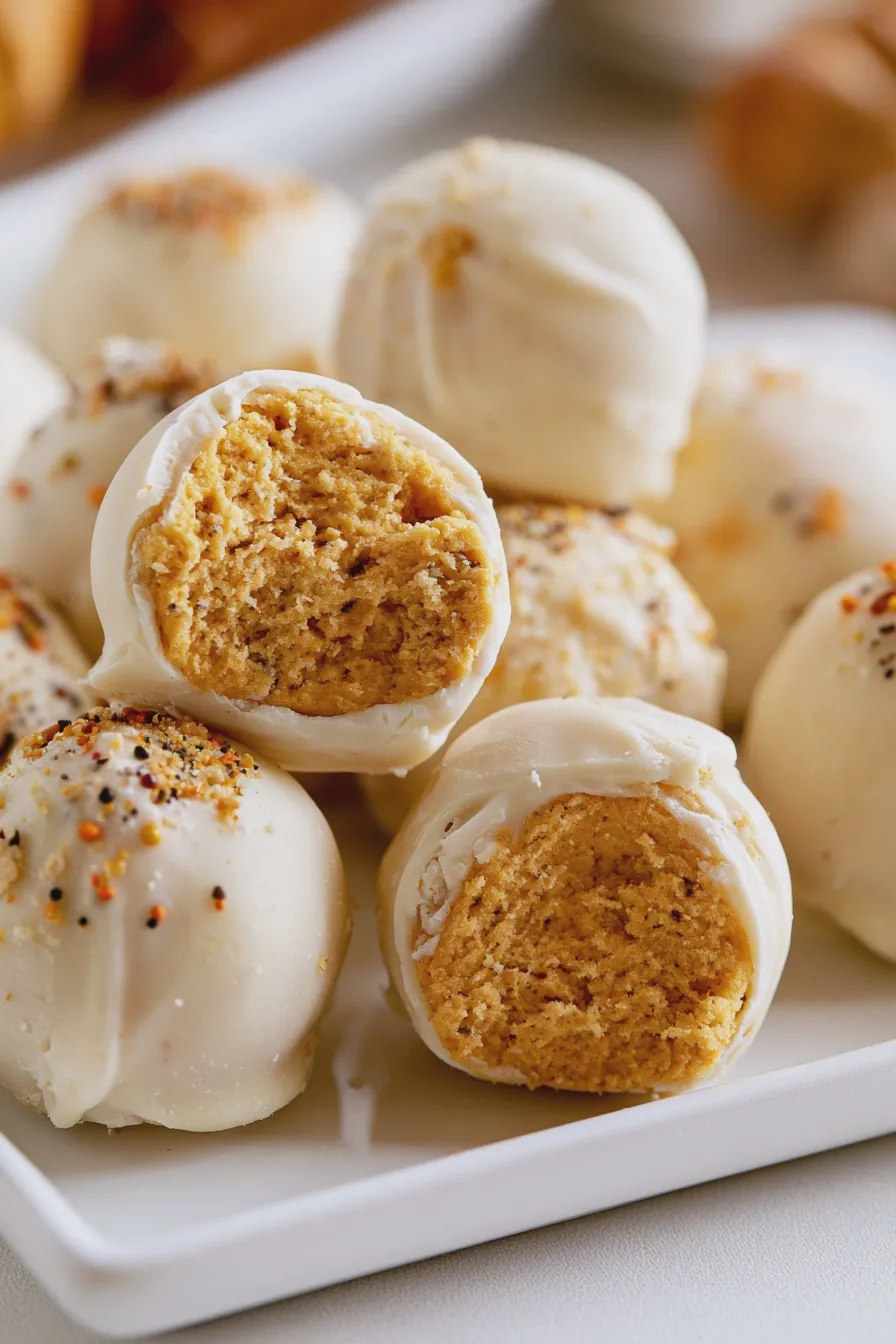 no bake pumpkin truffles
