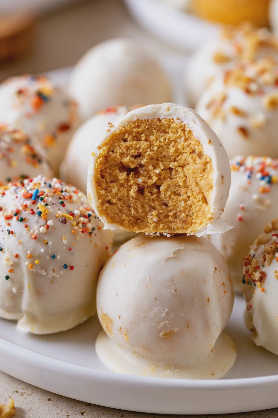 no bake pumpkin truffles