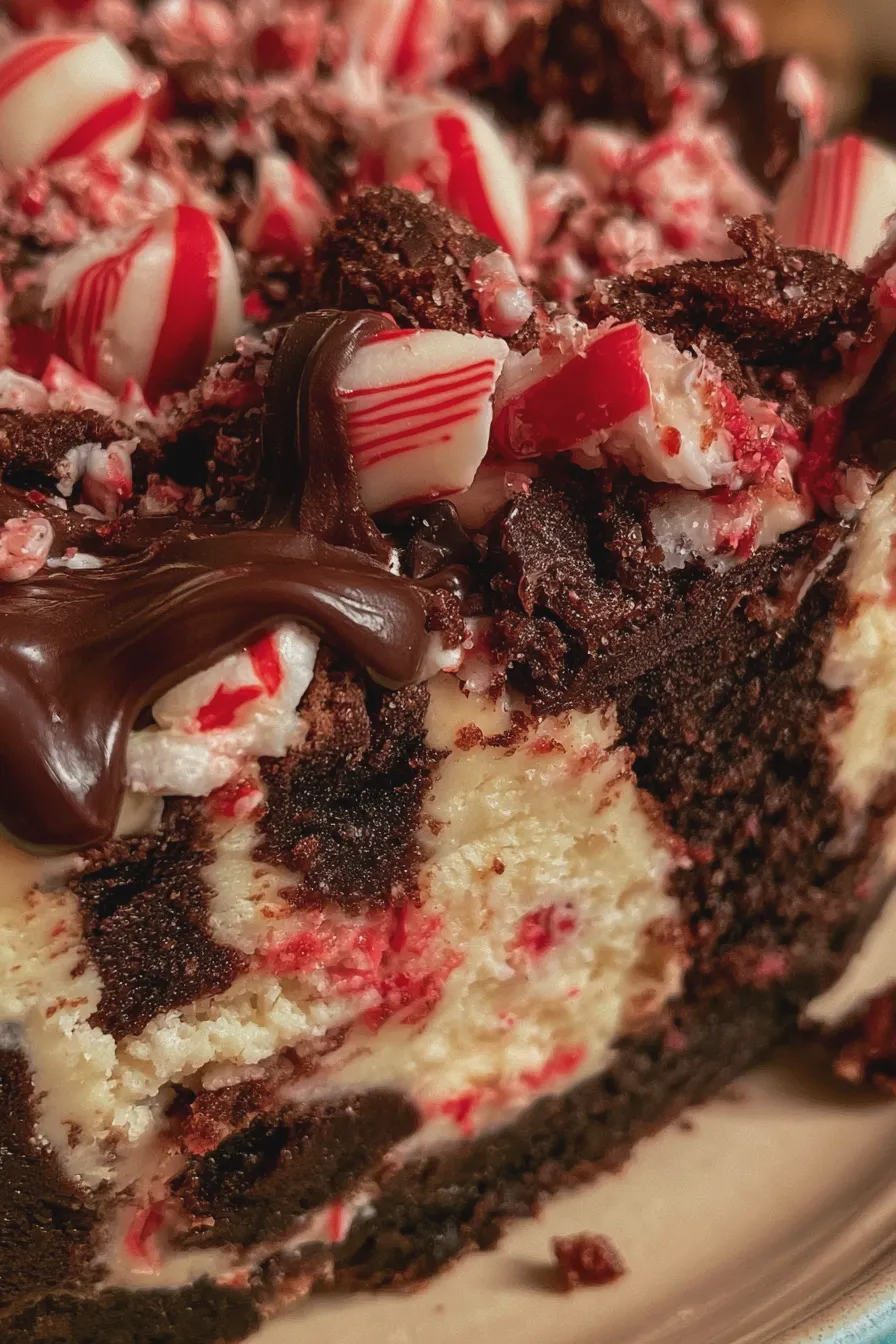 Peppermint Brownie Cheesecake