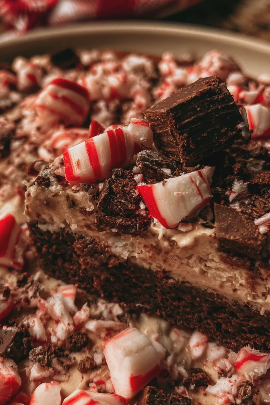 Peppermint Brownie Cheesecake