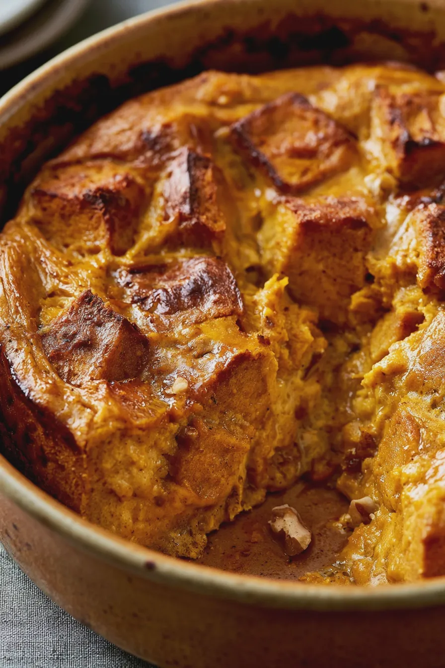 pumpkin bread pudding