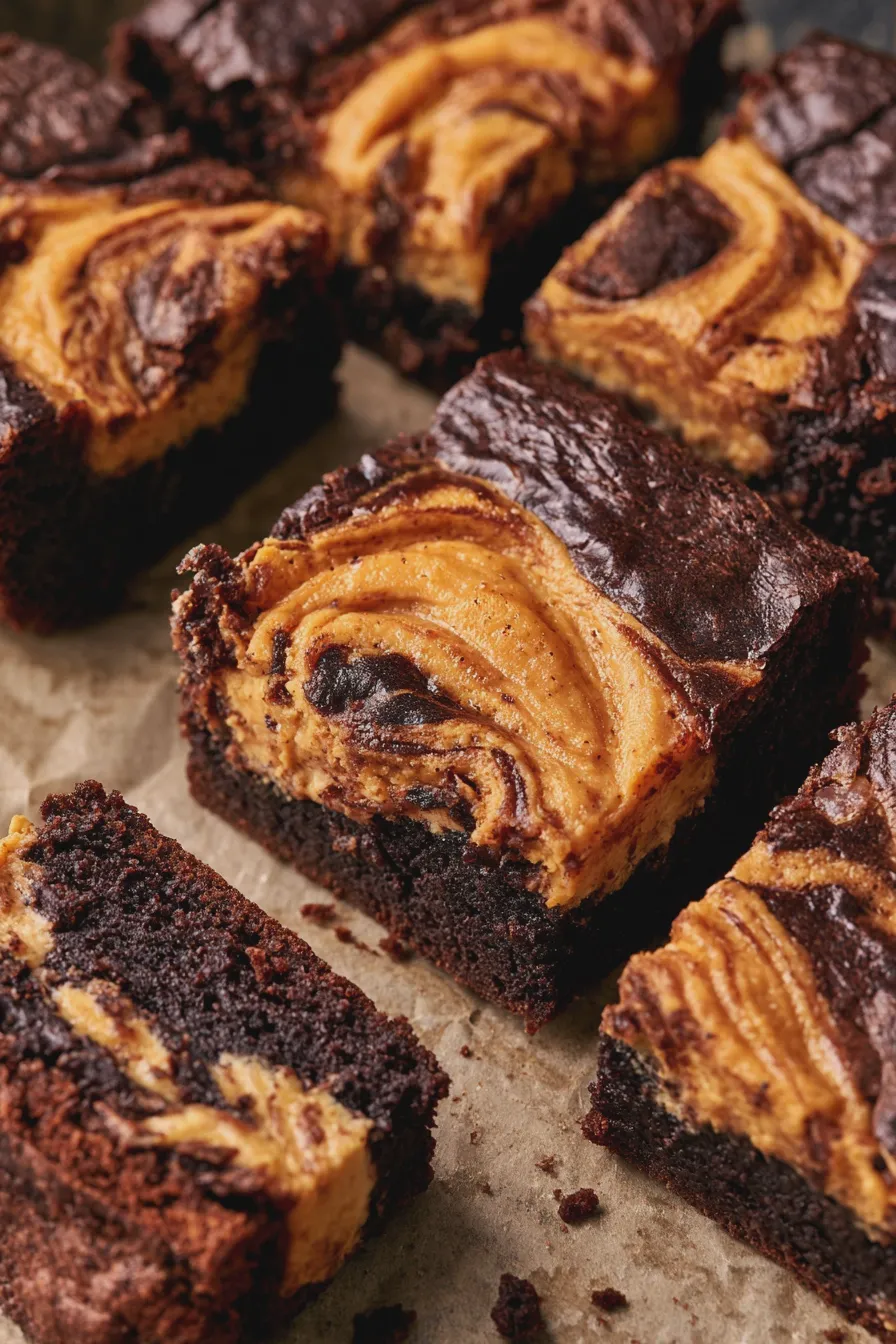 pumpkin cream cheese brownies