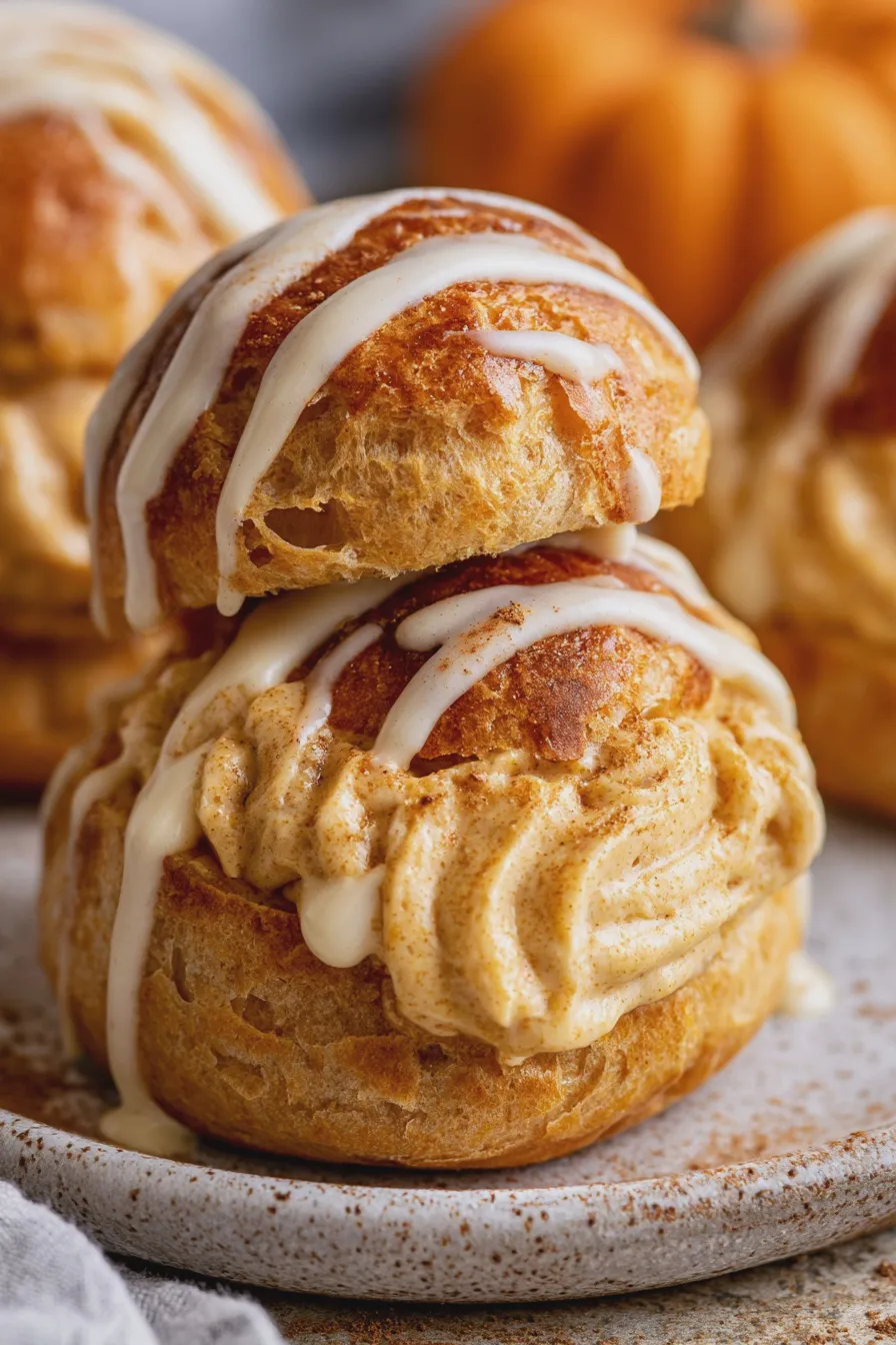 pumpkin cream puffs
