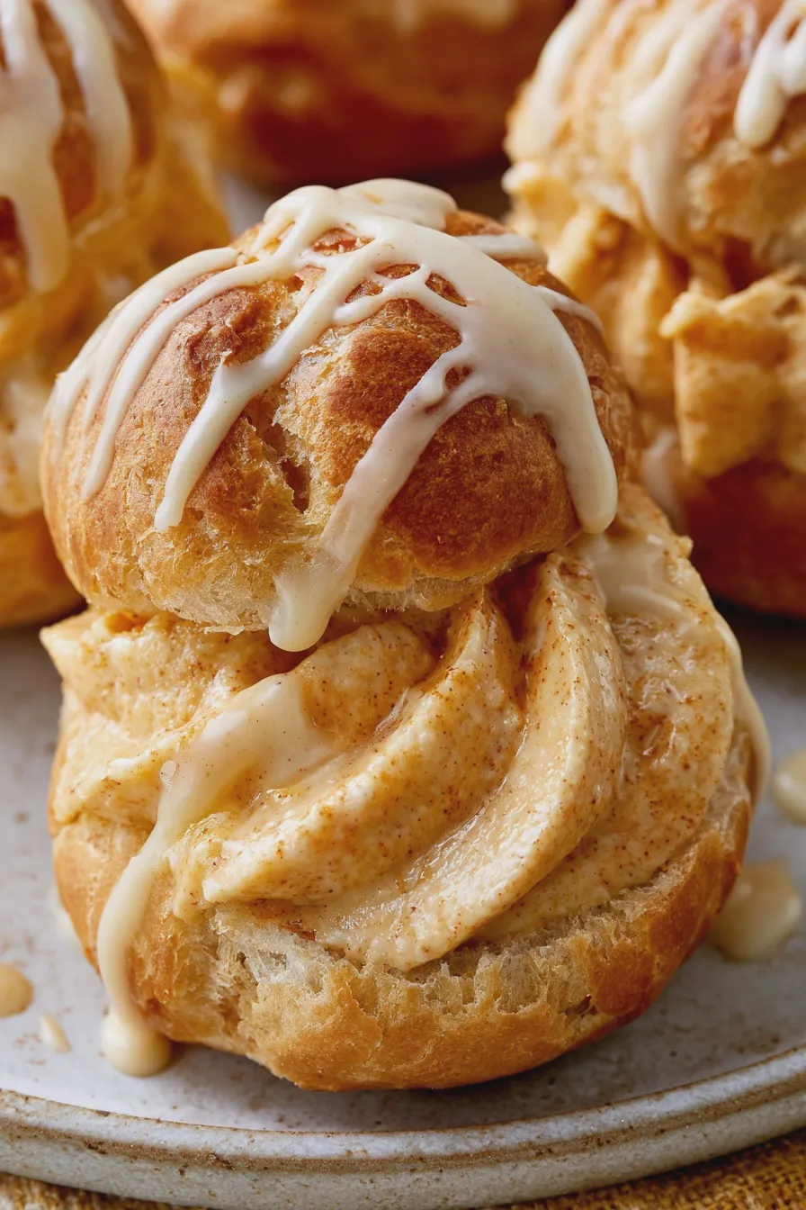 pumpkin cream puffs