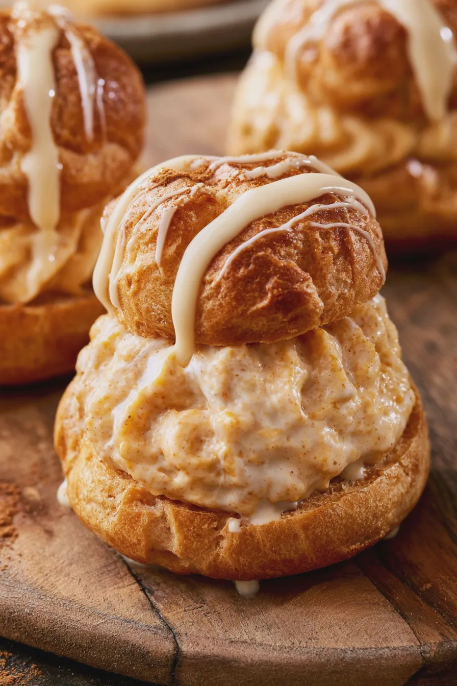 pumpkin cream puffs