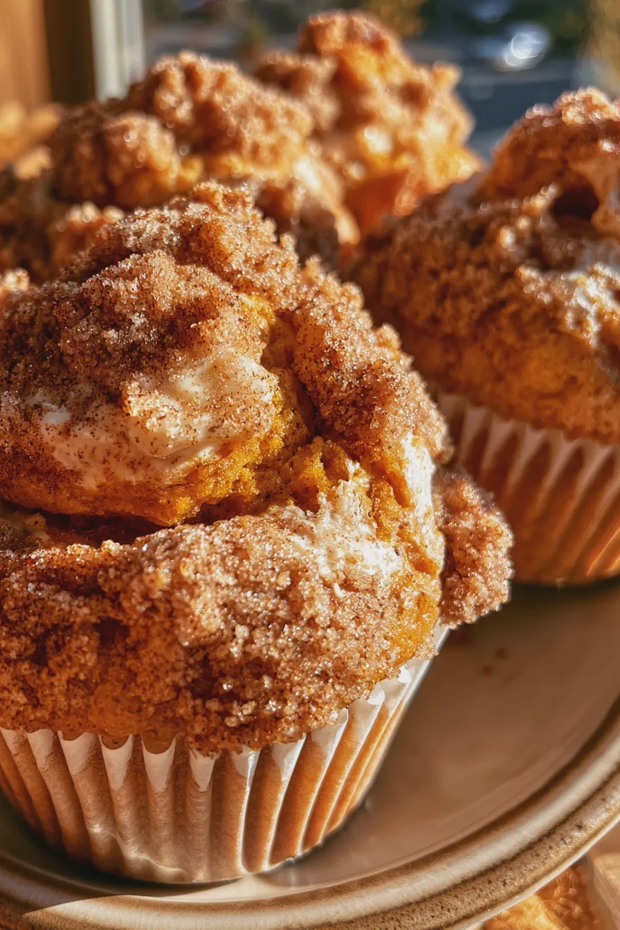 pumpkin crumb muffins