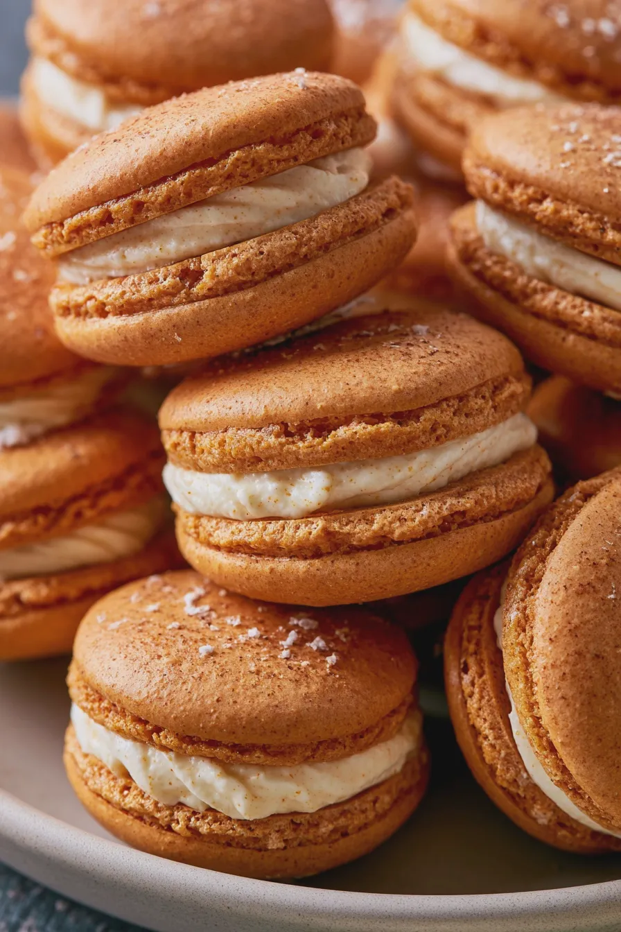 pumpkin macarons