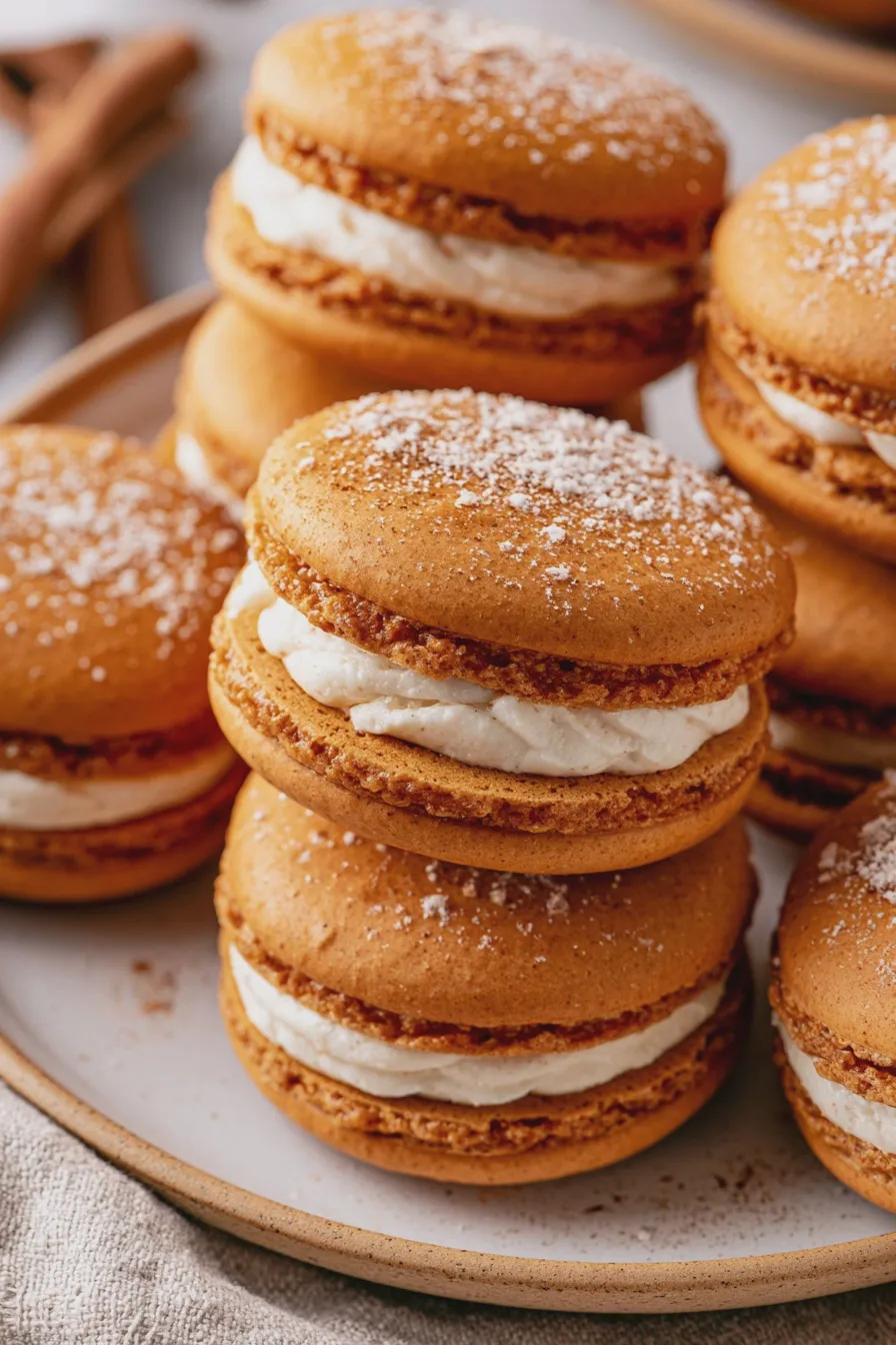 pumpkin macarons