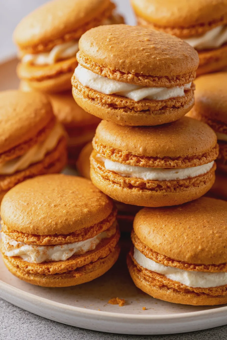 pumpkin macarons