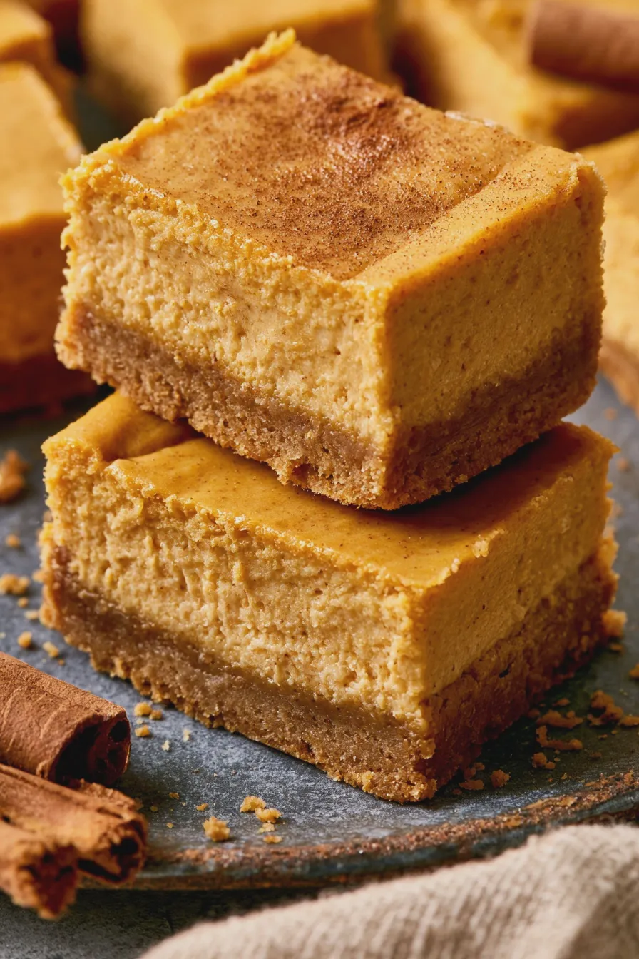 Pumpkin Pie Cheesecake Bars