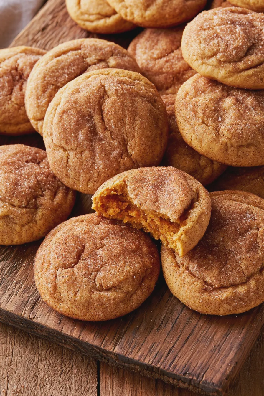 pumpkin snickerdoodle cookies