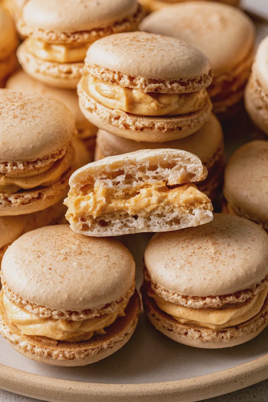 pumpkin spice macarons Recipe 3 pumpkin spice macarons