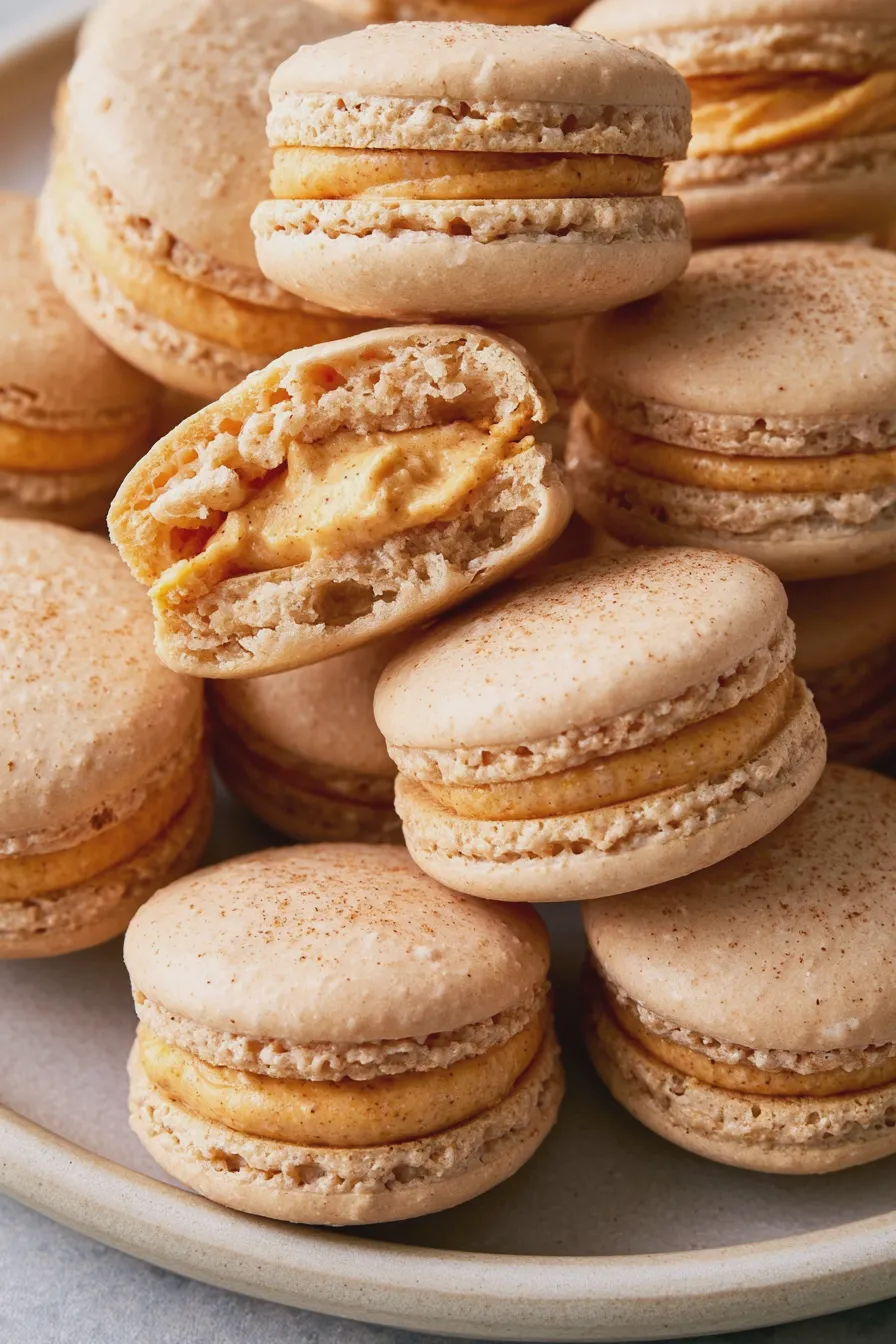 pumpkin spice macarons Recipe 2 pumpkin spice macarons