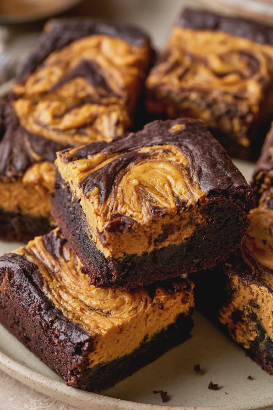 Pumpkin Swirl Brownies Recipe 3 pumpkin swirl brownies
