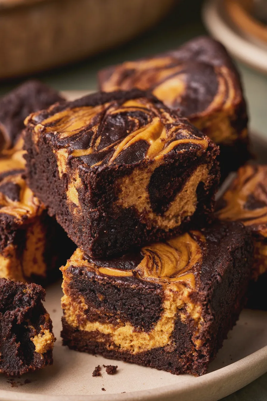 Pumpkin Swirl Brownies Recipe 2 pumpkin swirl brownies