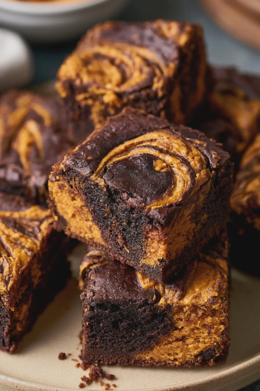 Pumpkin Swirl Brownies Recipe 4 pumpkin swirl brownies