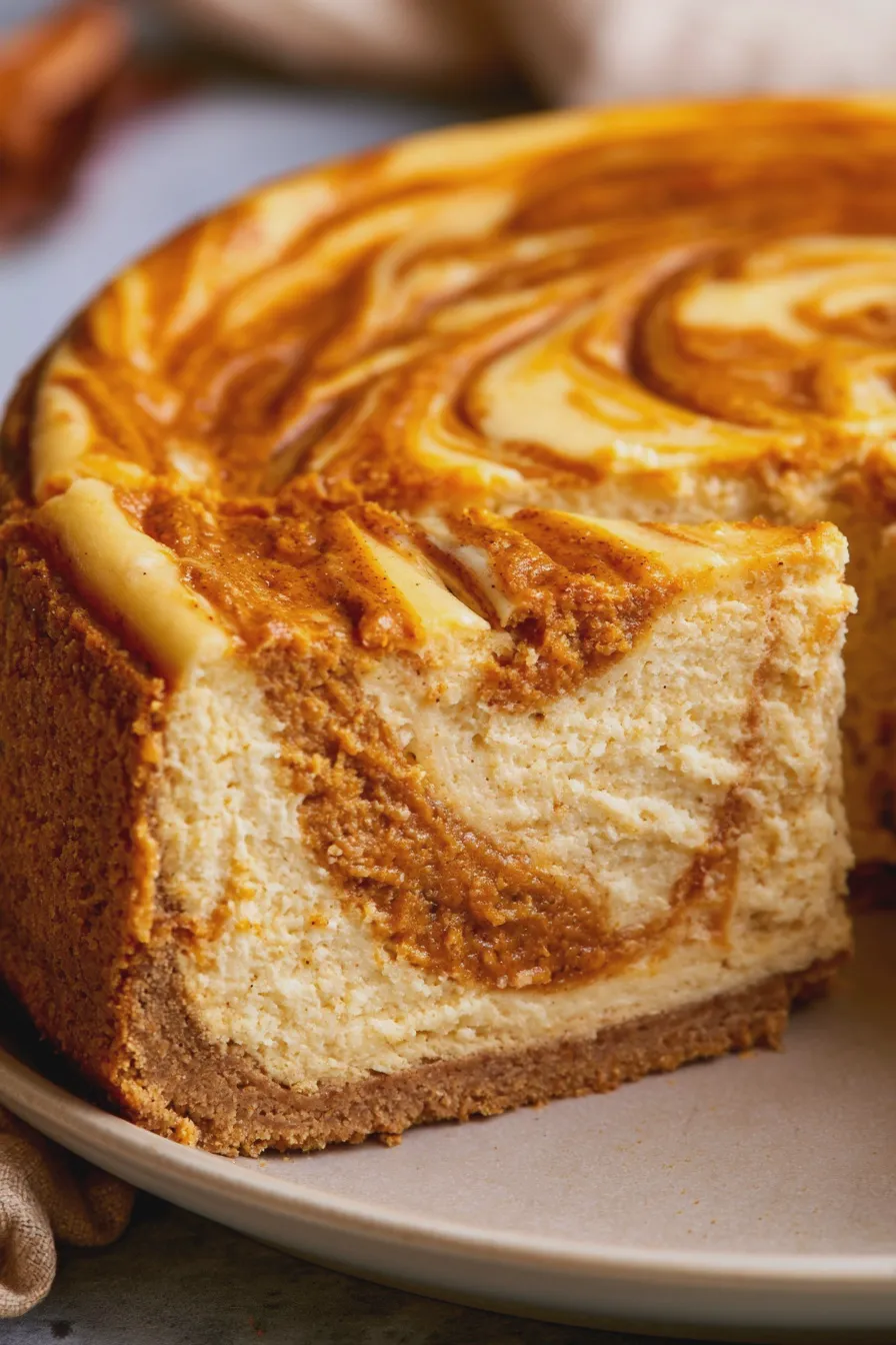 Pumpkin Swirl Cheesecake Recipe Easy and Delicious 2 Pumpkin Swirl Cheesecake