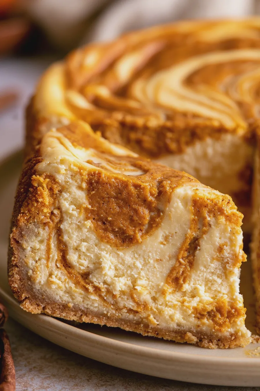 Pumpkin Swirl Cheesecake Recipe Easy and Delicious