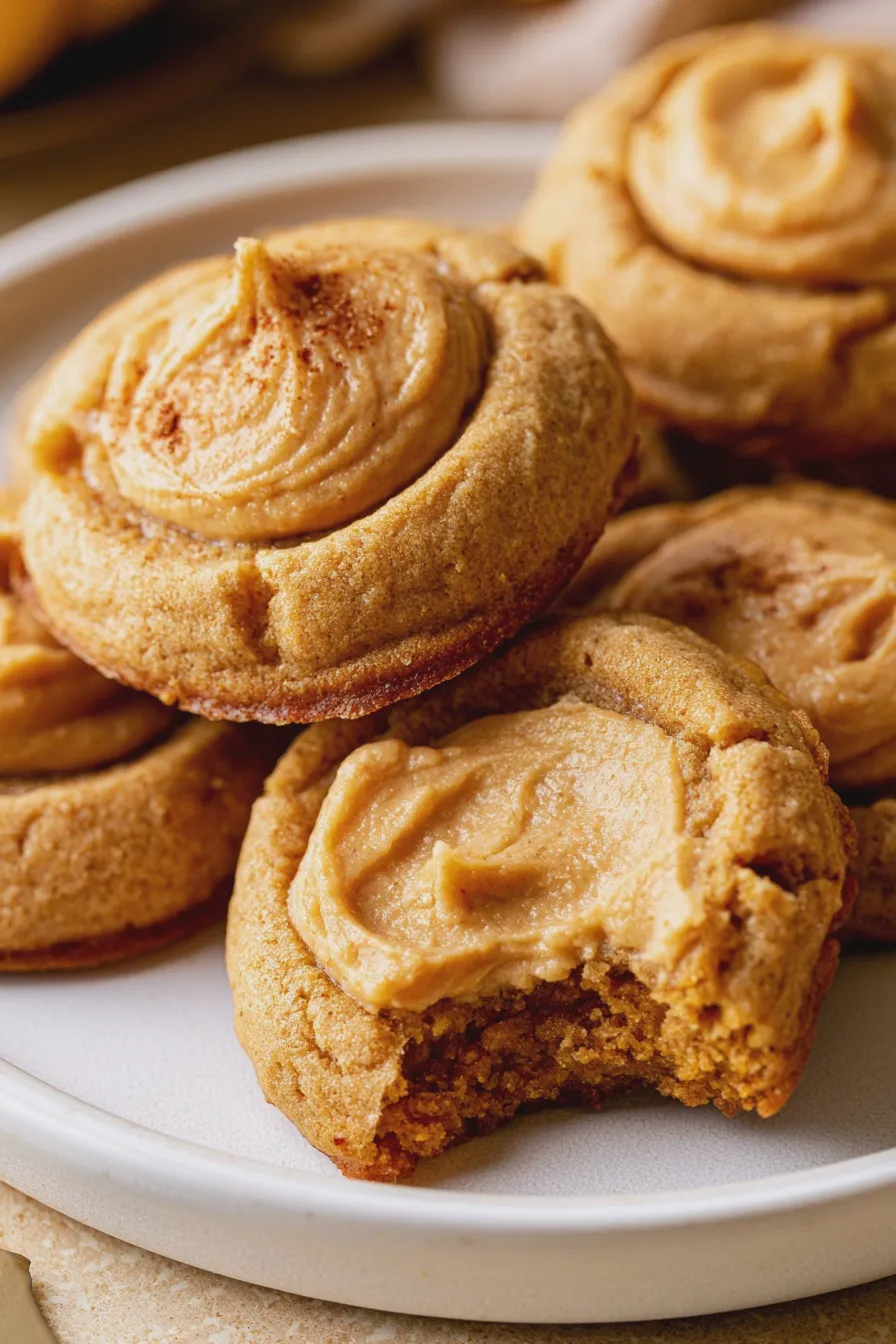 pumpkin thumbprint cookies