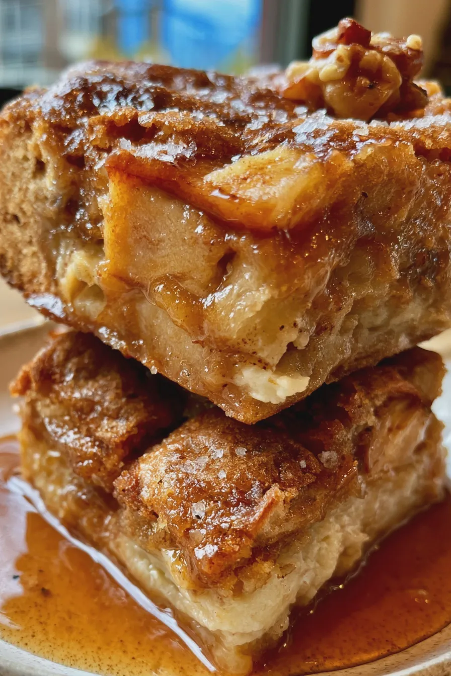 Salted Caramel Apple Blondies