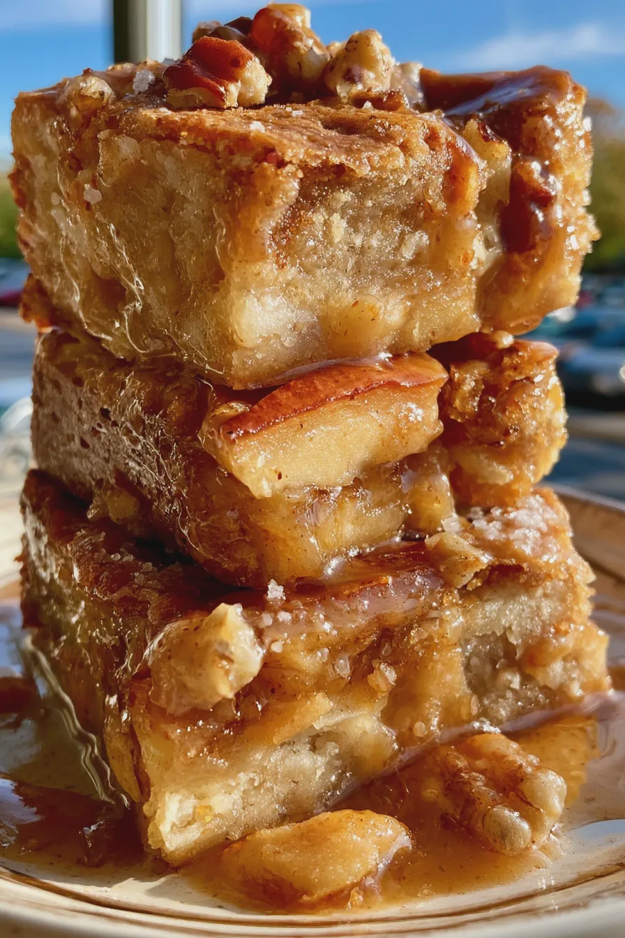 Salted Caramel Apple Blondies