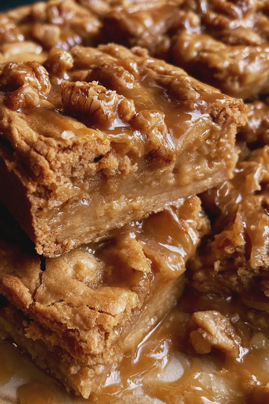 Salted Caramel Apple Blondies